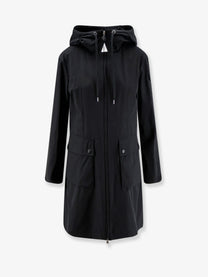 Moncler Women's Laerte Cotton Blend Long Jacket Black