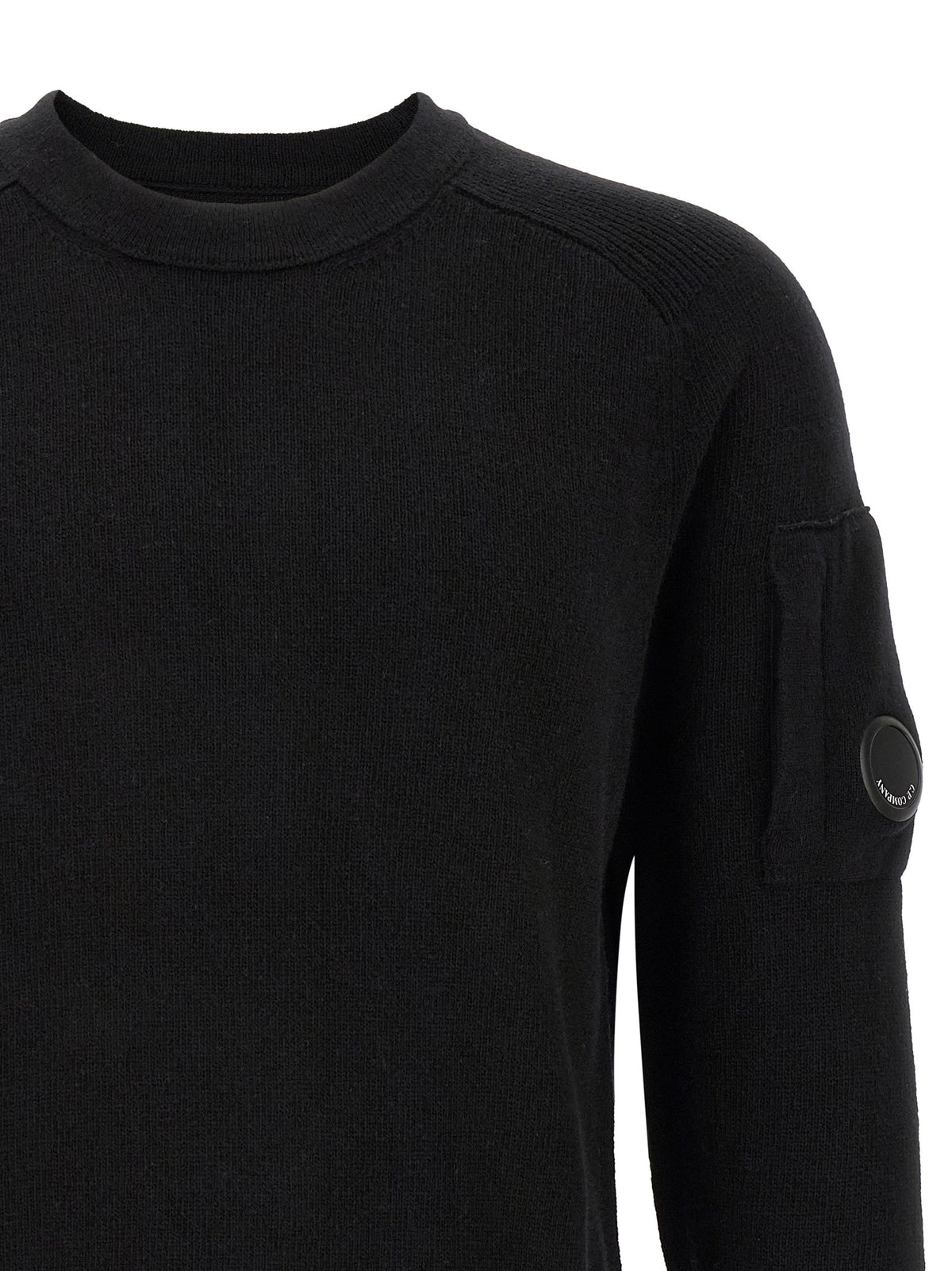 C.P. Company Lambswool Grs Sweater Black, view 3