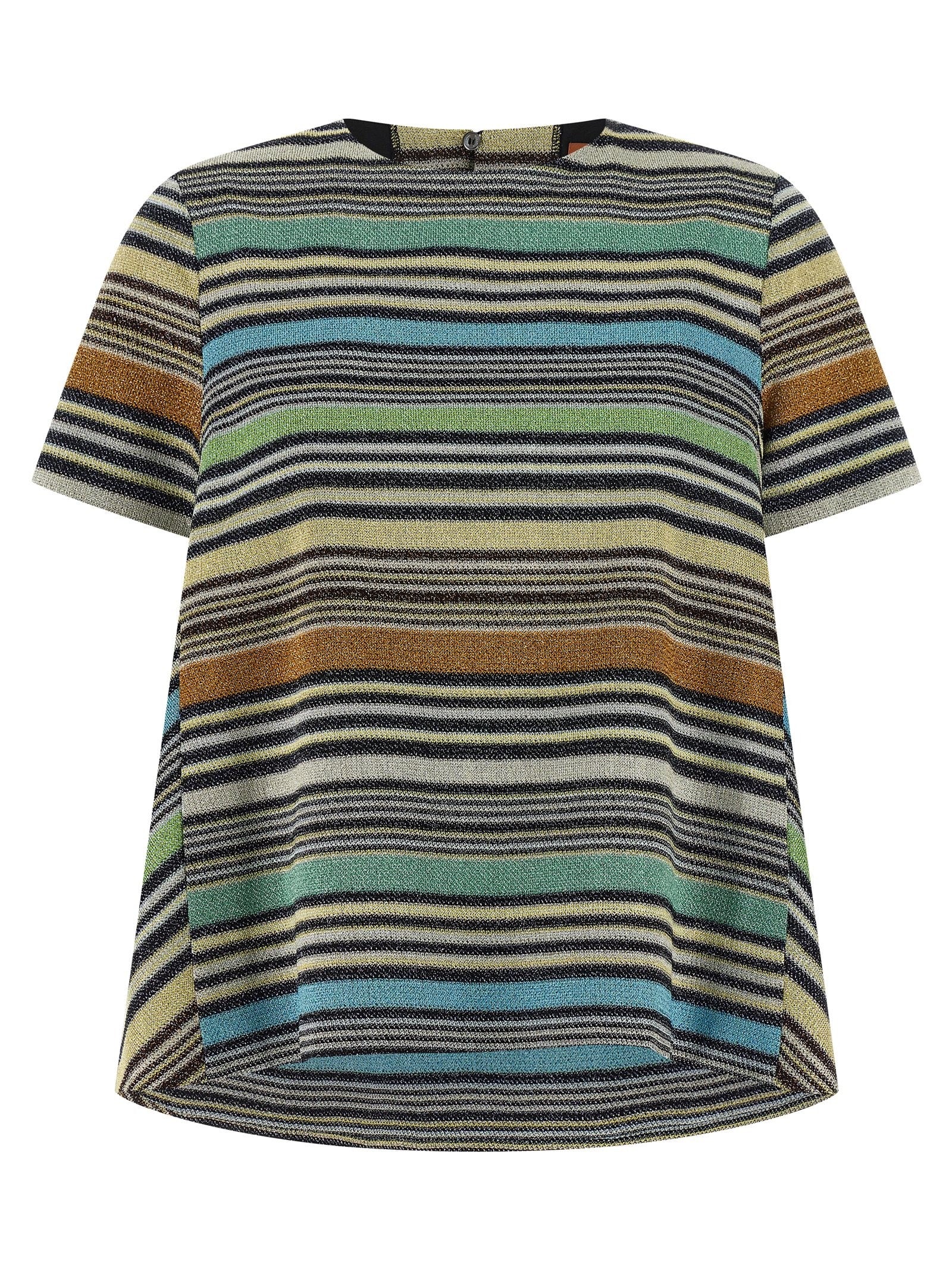 Missoni Lamé Stripes Shirt Gold