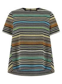 Missoni Lamé Stripes Shirt Gold
