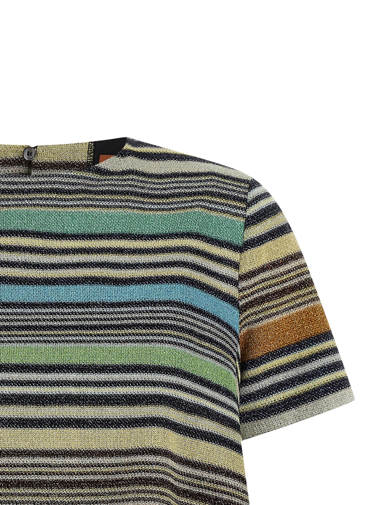 Missoni Lamé Stripes Shirt Gold