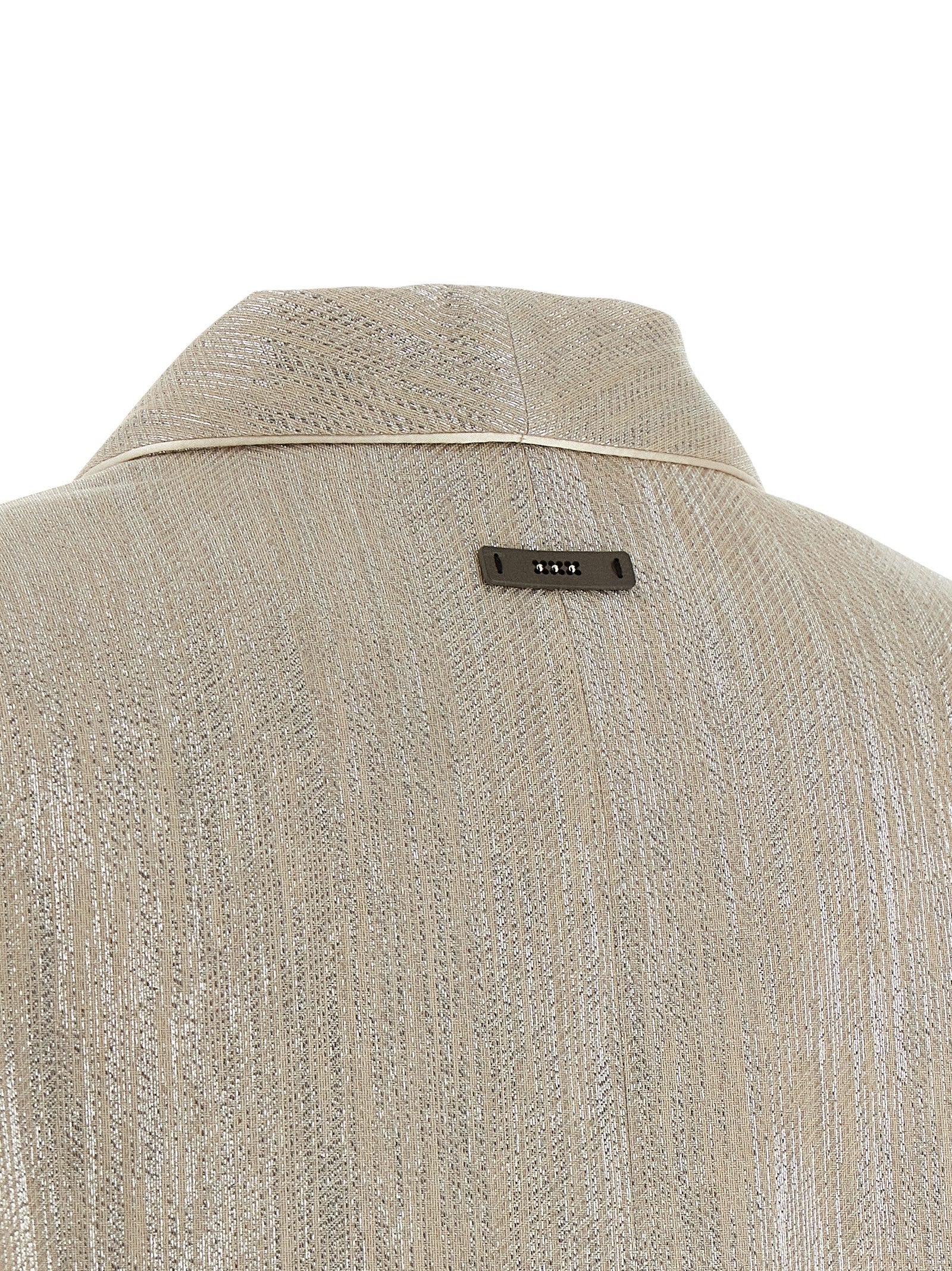 Peserico Lamé Thread Blazer Beige