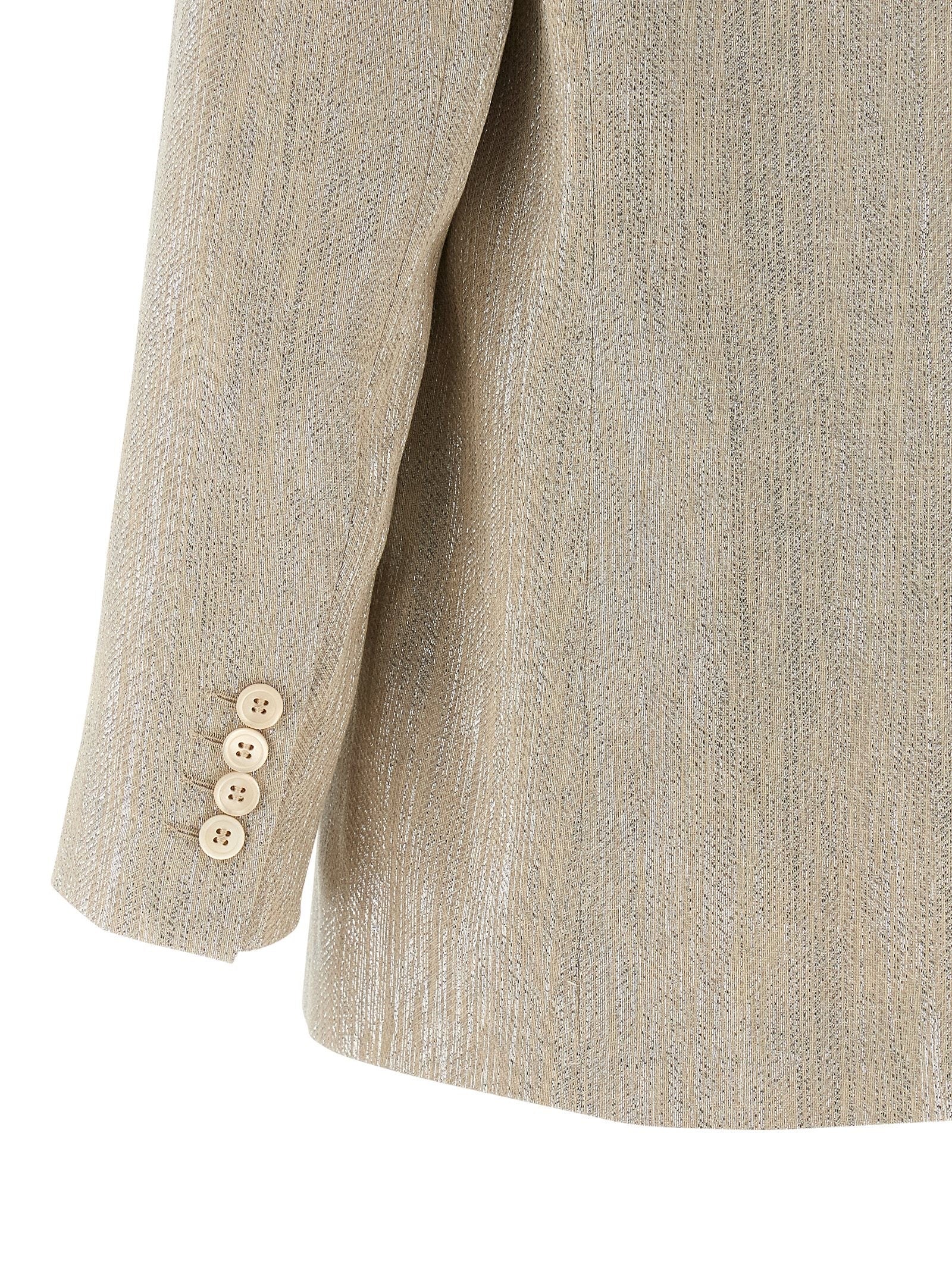Peserico Lamé Thread Blazer Beige