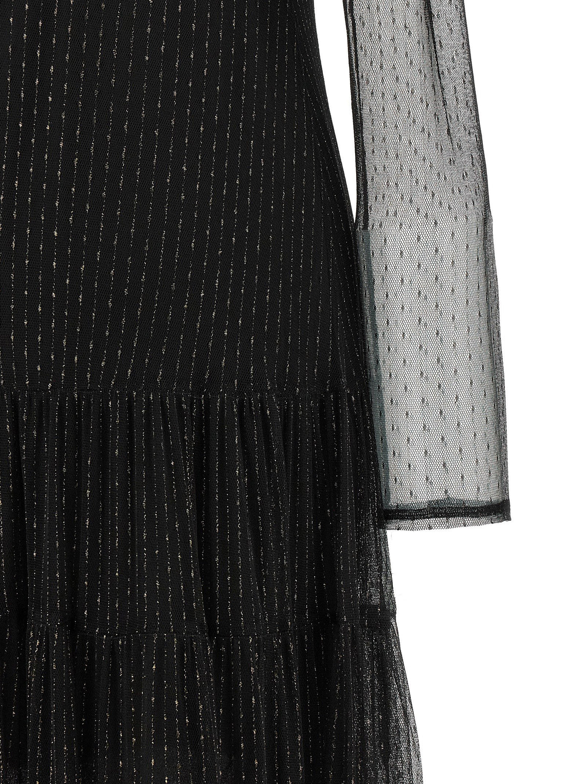 TWINSET Lamé Thread Dress Black