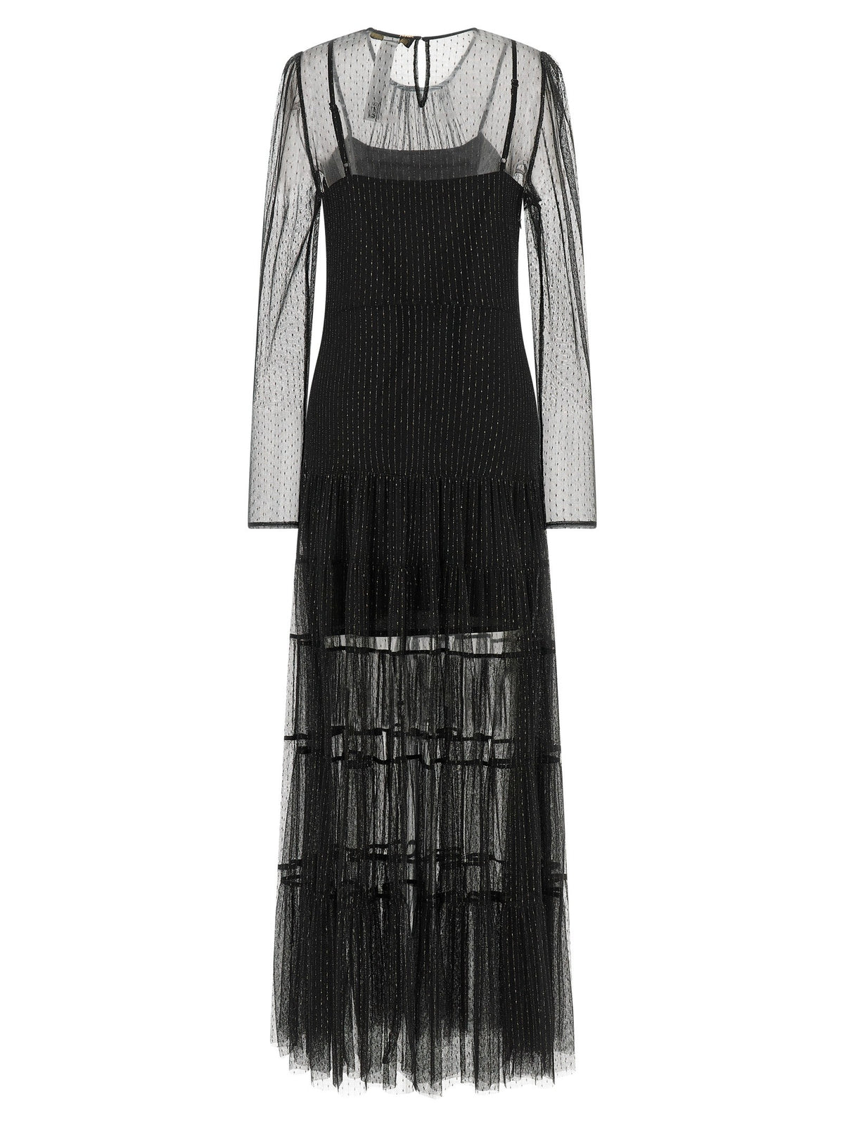 TWINSET Lamé Thread Dress Black