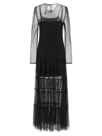 TWINSET Lamé Thread Dress Black