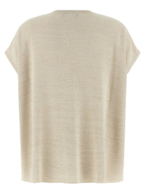 Fabiana Filippi Lamé Thread Sweater Gold