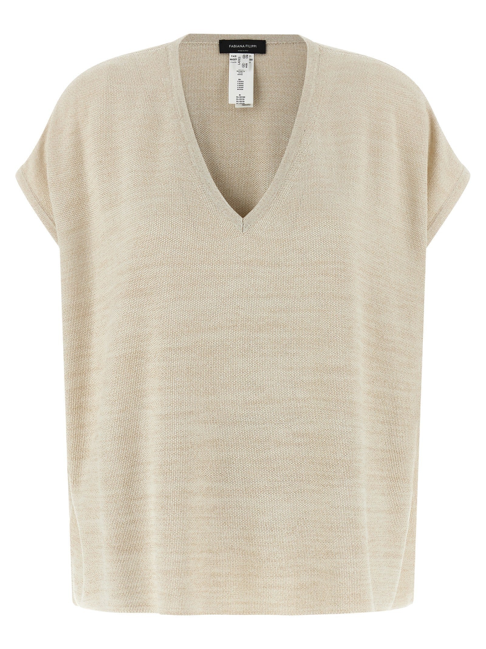 Fabiana Filippi Lamé Thread Sweater Gold