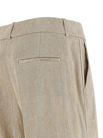 Peserico Lamé Thread Trousers Beige