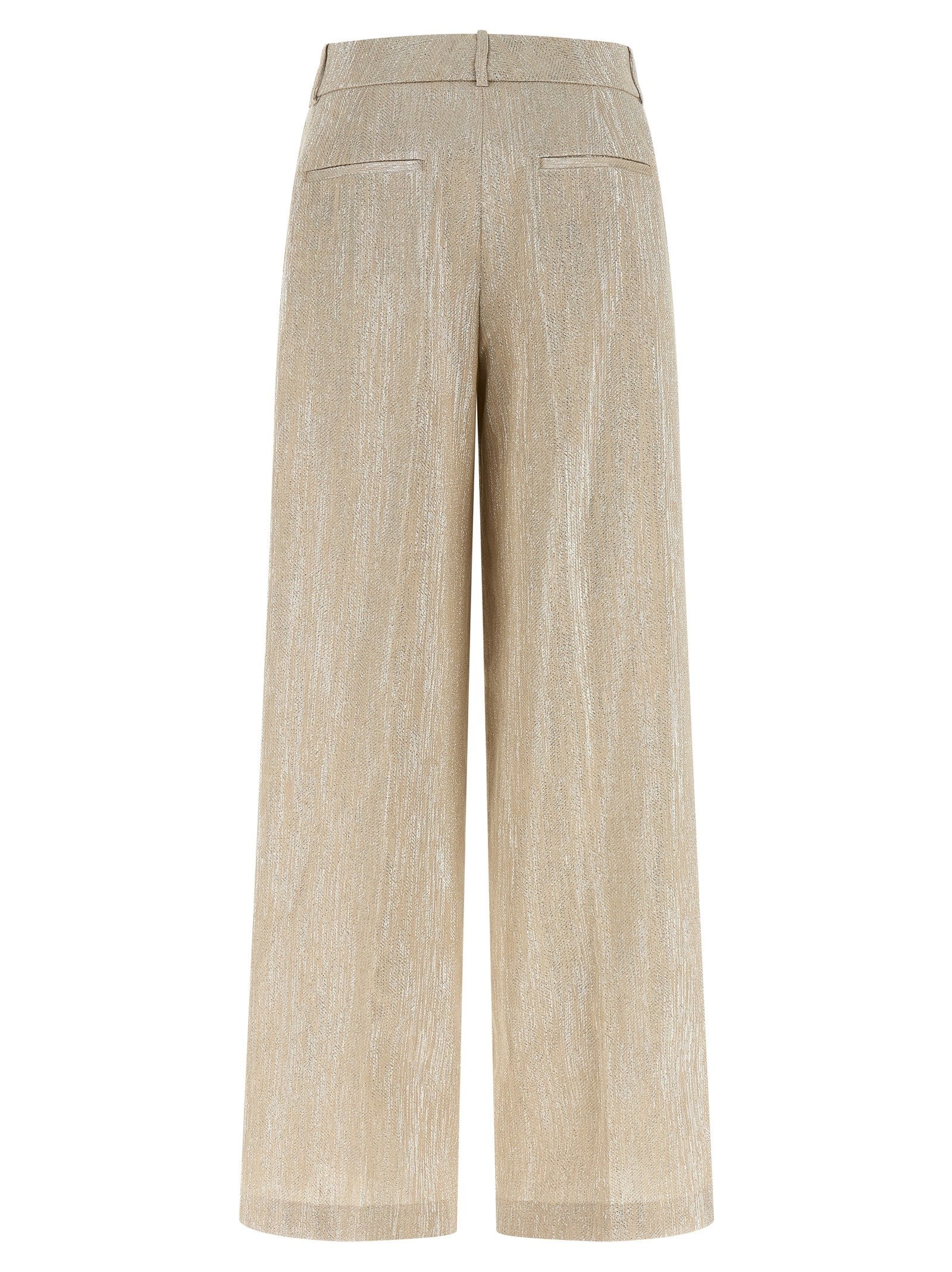 Peserico Lamé Thread Trousers Beige
