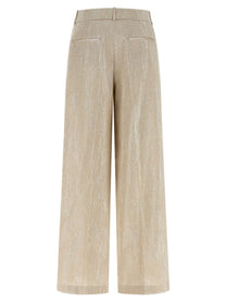 Peserico Lamé Thread Trousers Beige