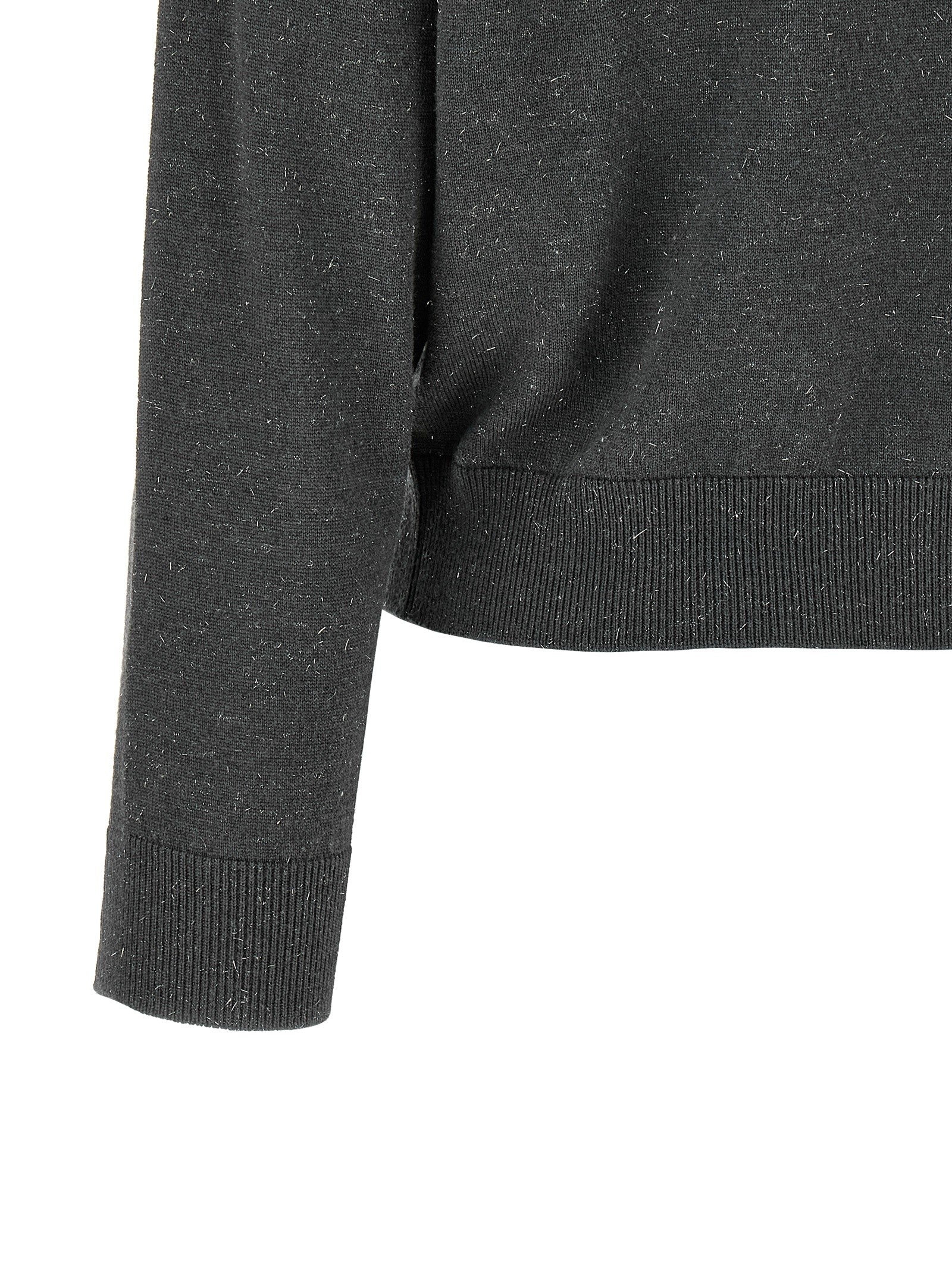 Peserico Lamé Thread Turtleneck Sweater Grey