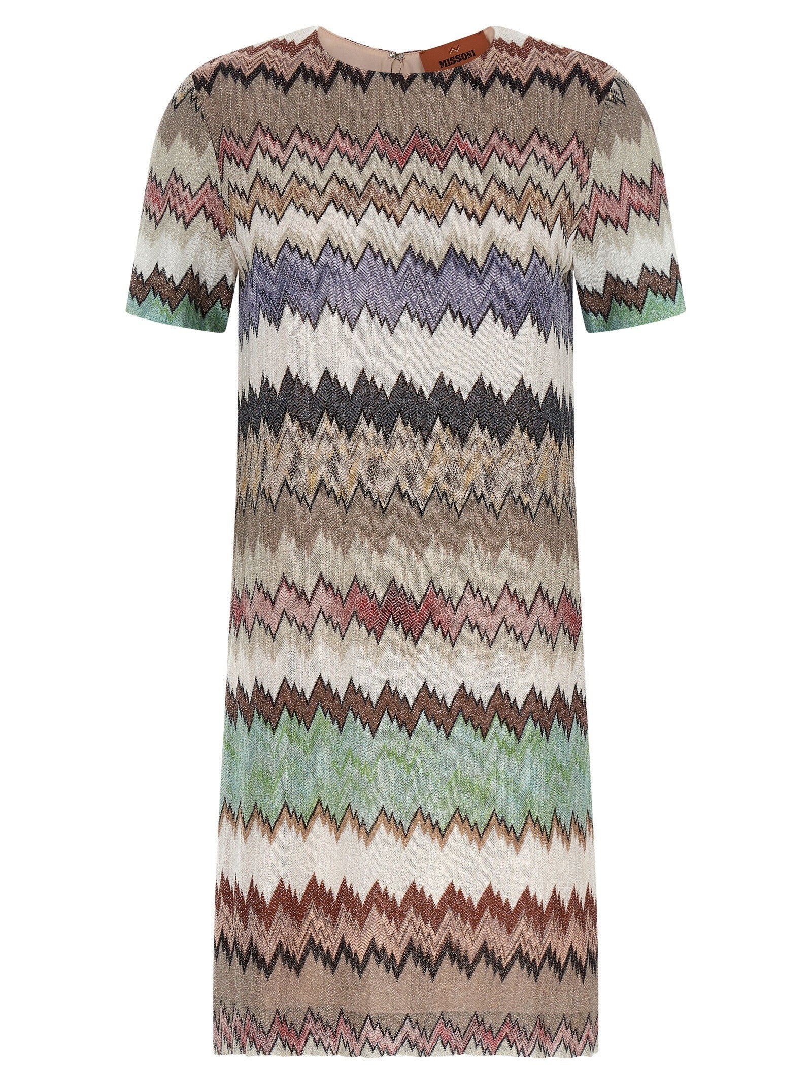 Missoni Lamé Viscose Dress Gold