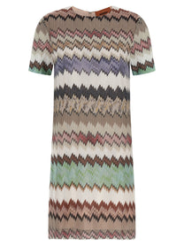 Missoni Lamé Viscose Dress Gold