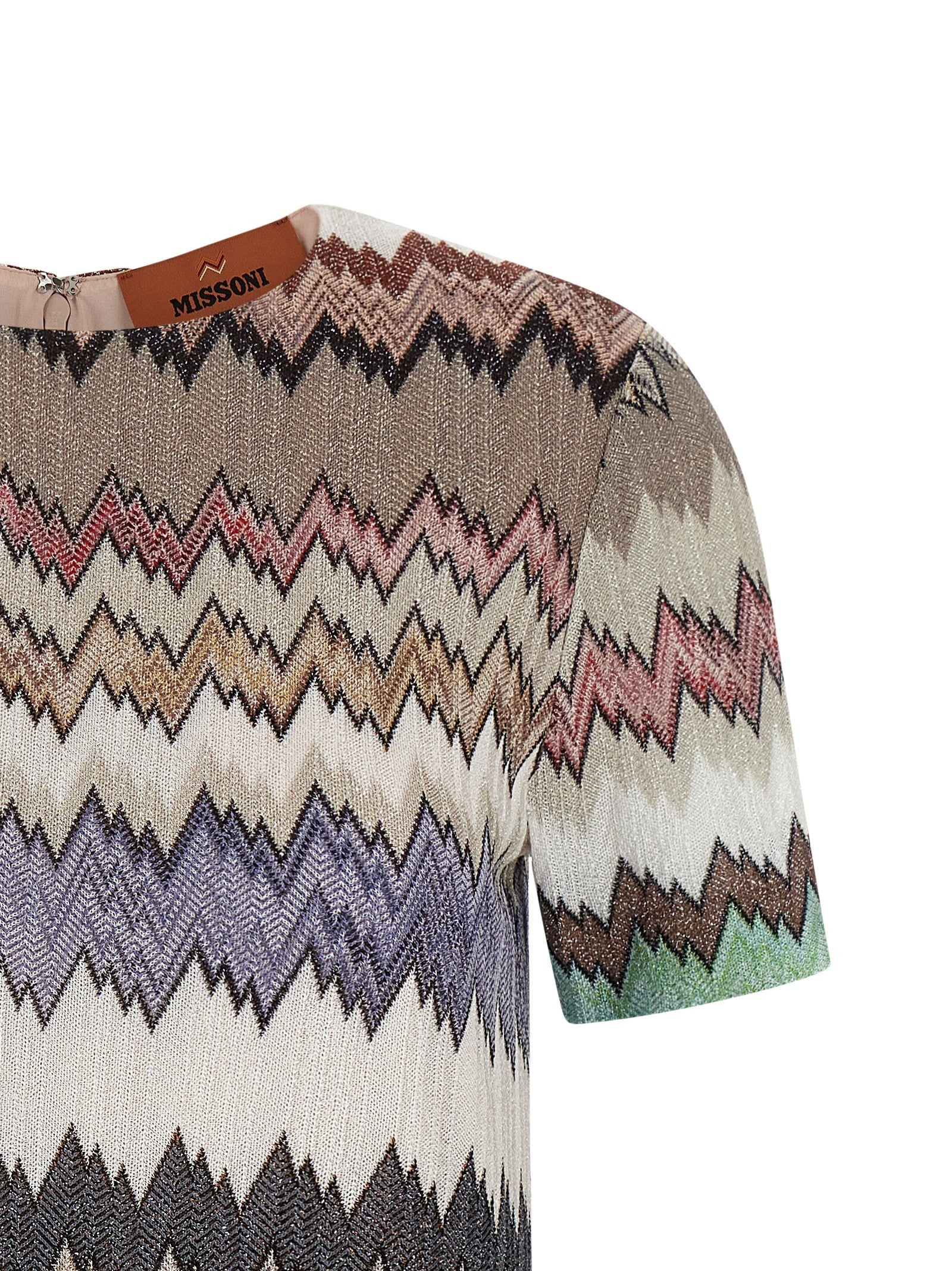 Missoni Lamé Viscose Dress Gold
