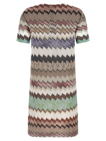 Missoni Lamé Viscose Dress Gold