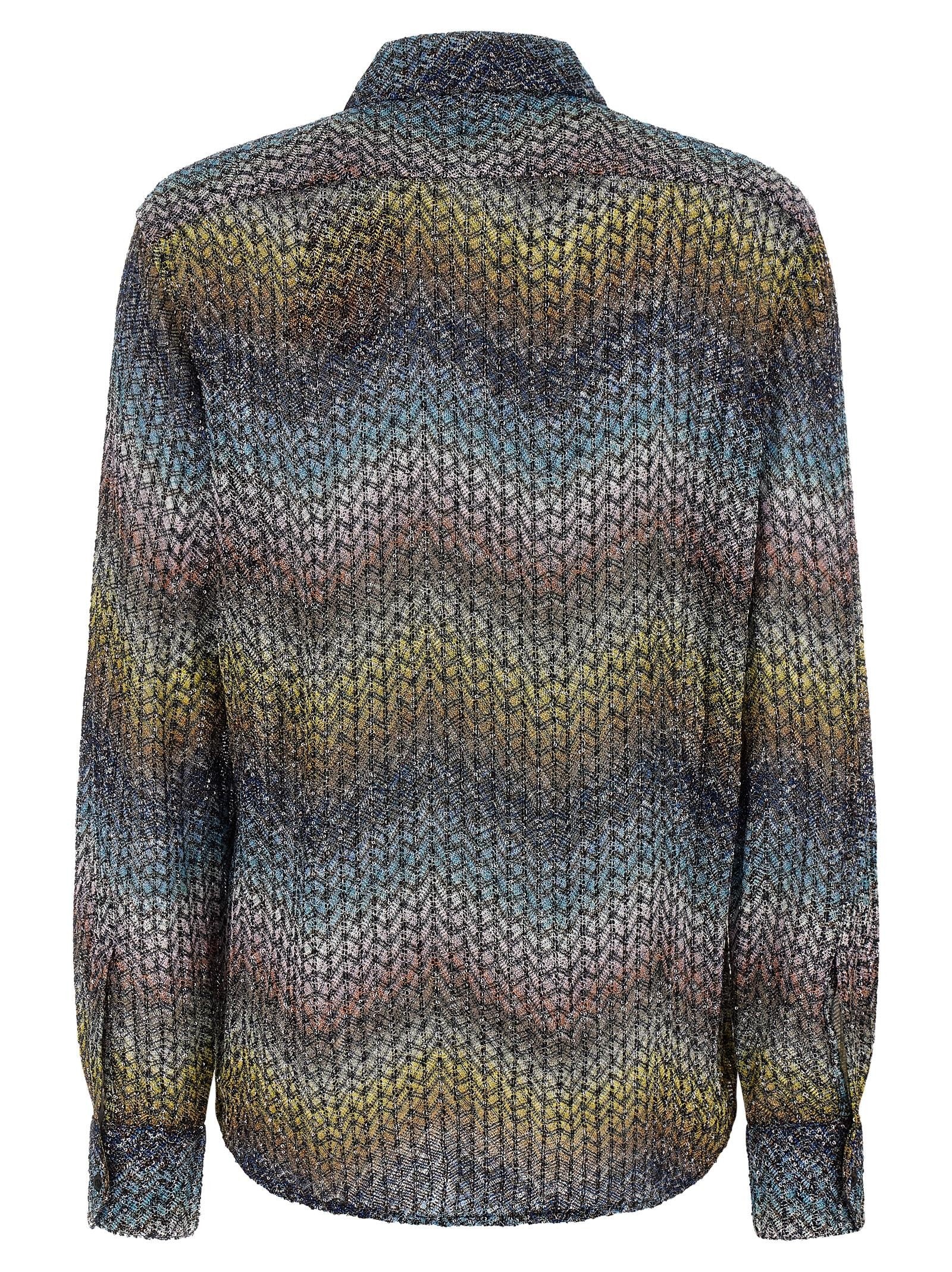 Missoni Lamé Viscose Shirt Gold