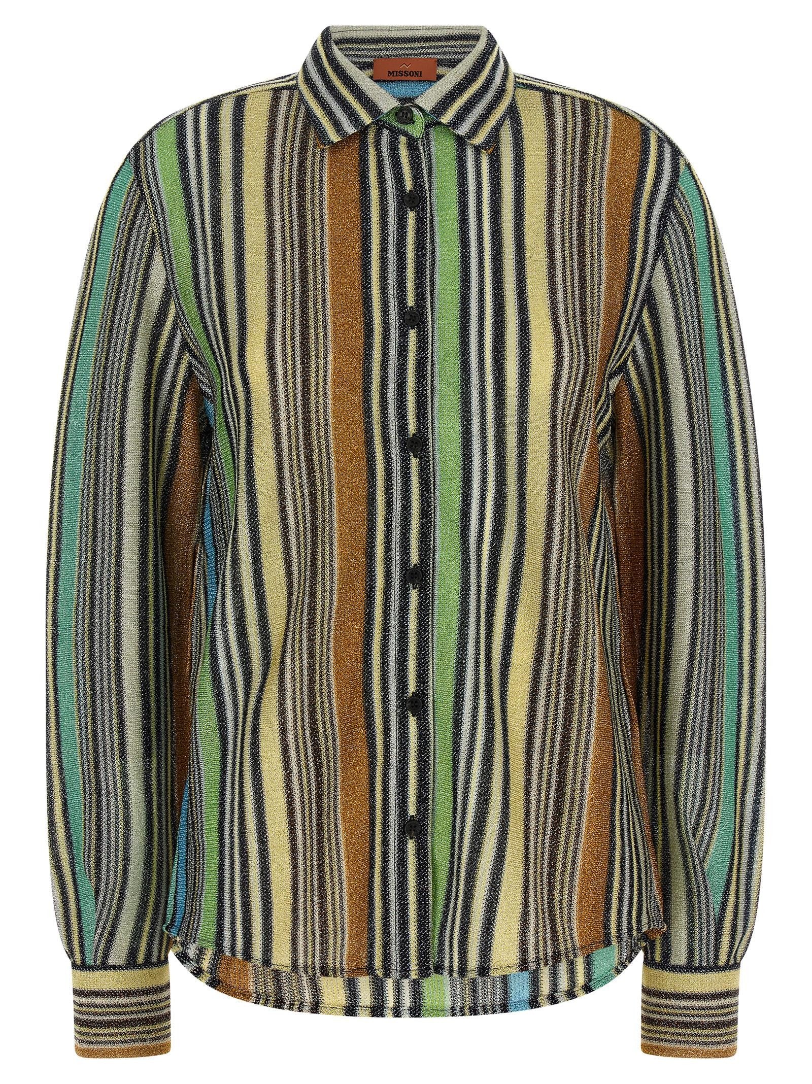 Missoni Lamé Viscose Shirt Gold