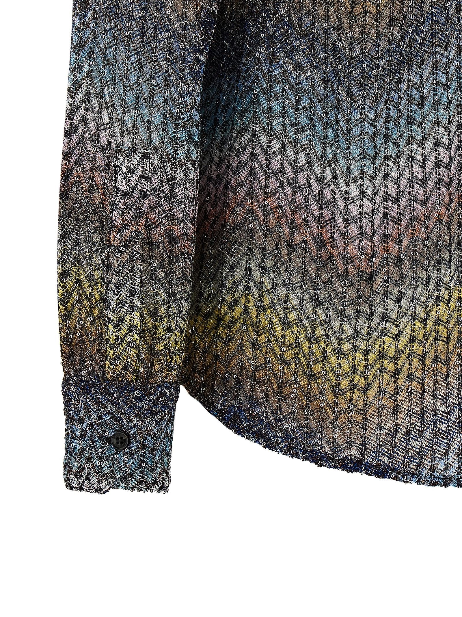 Missoni Lamé Viscose Shirt Gold