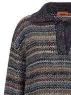 Missoni Lamé Yarn Polo Shirt Gold, view 3