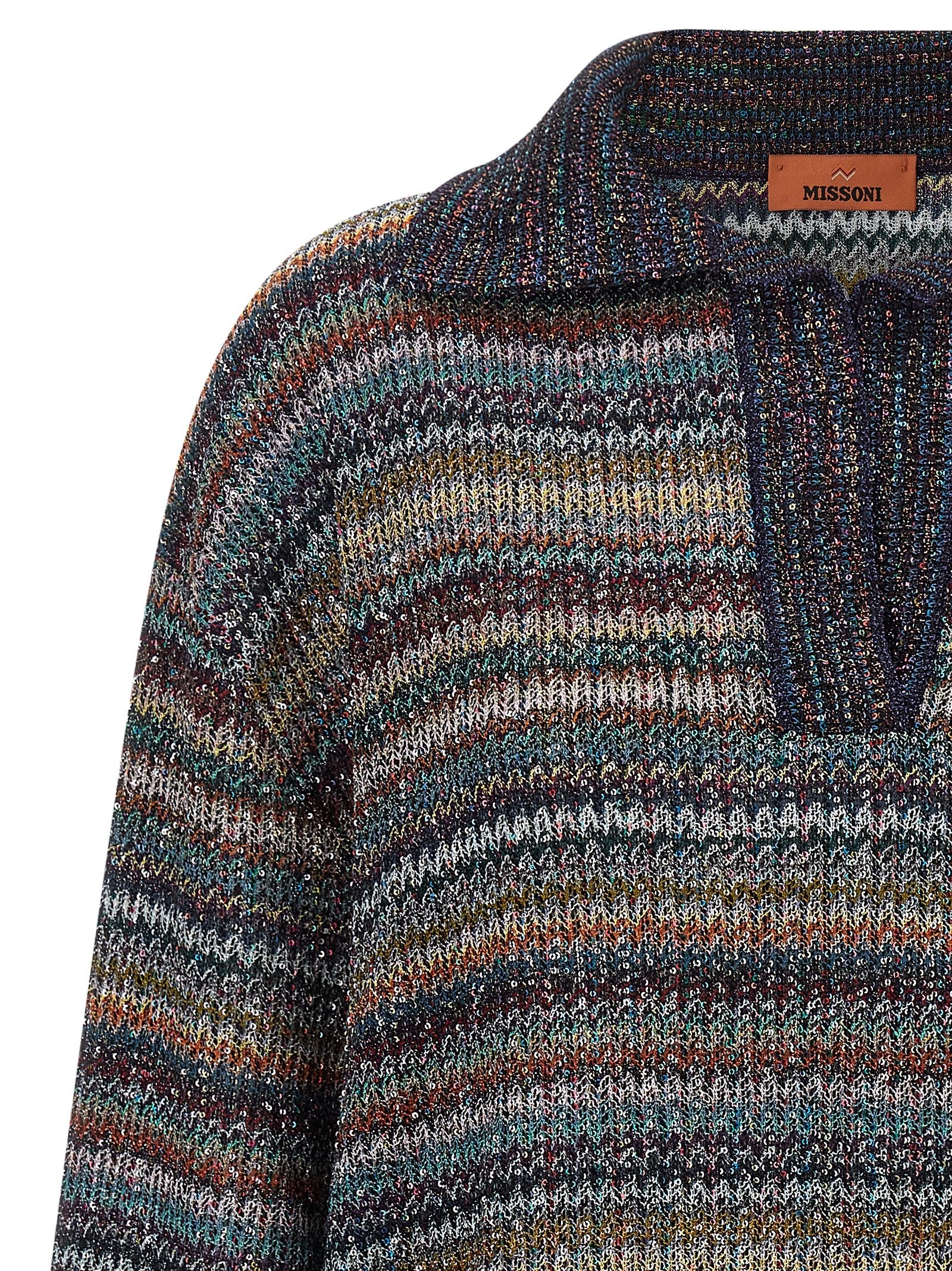 Missoni Lamé Yarn Polo Shirt Gold