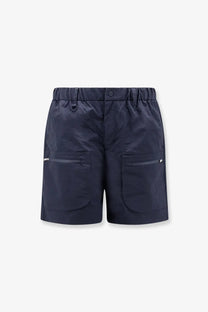 Laminar men’s navy nylon bermuda shorts with drawstring waistband and large cargo pockets