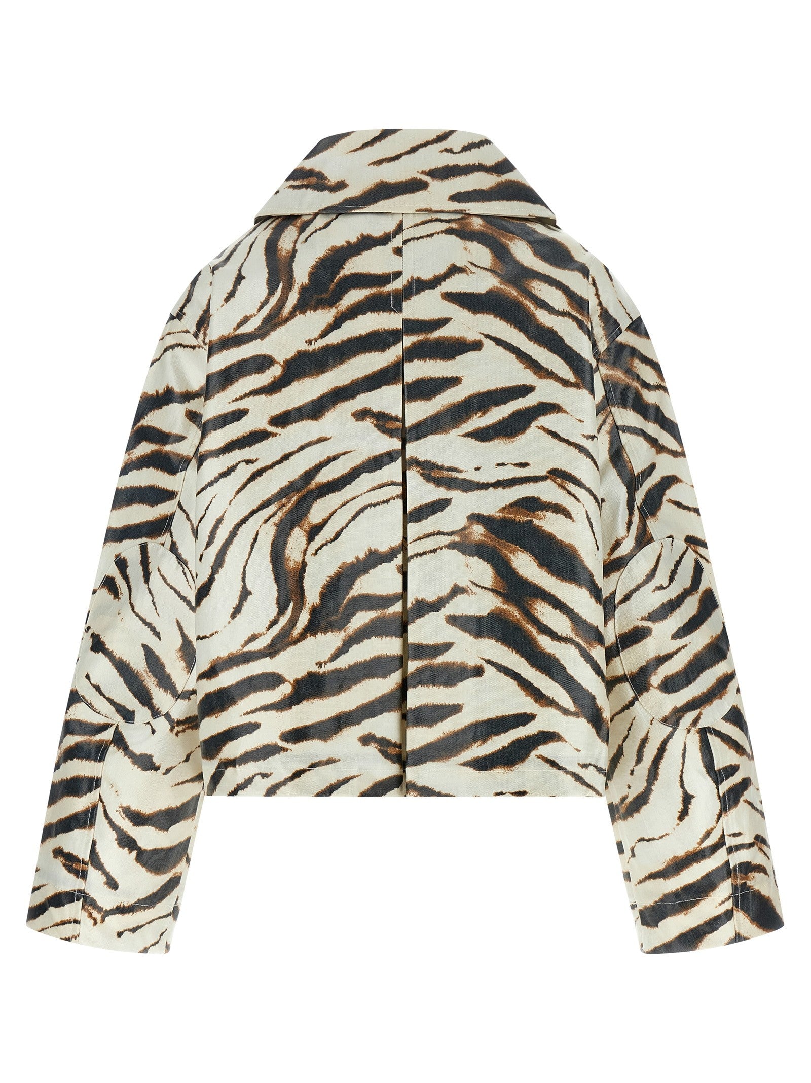 Ganni Laminated Fabric Jacket Gold