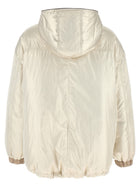 Brunello Cucinelli Laminated Reversible Down Jacket Beige, view 3