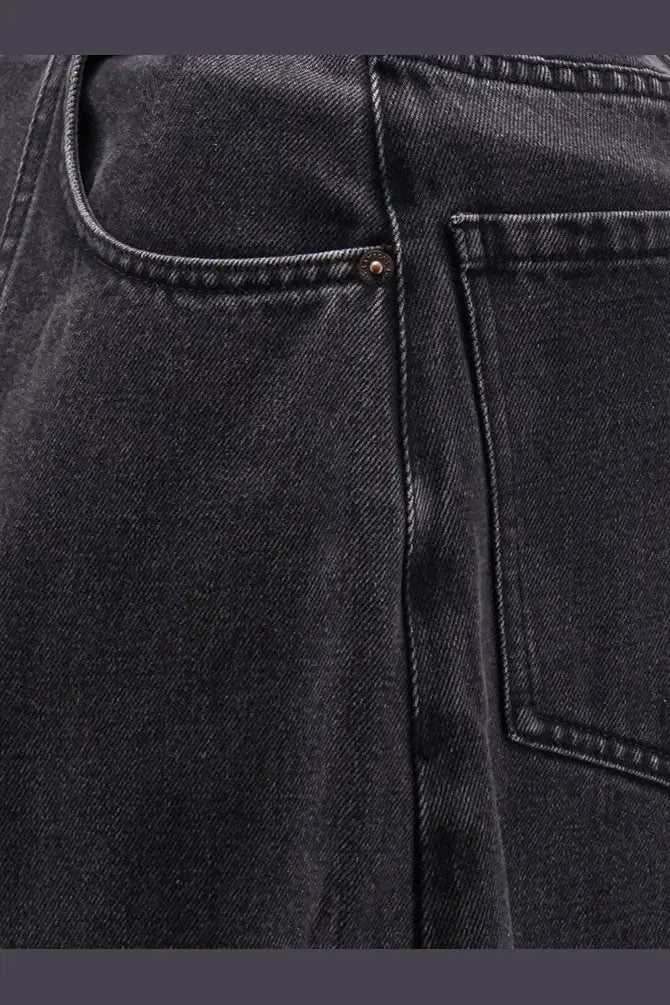 LAMRONS Women's Balloon Fit Black Denim Jeans Grey, view 3