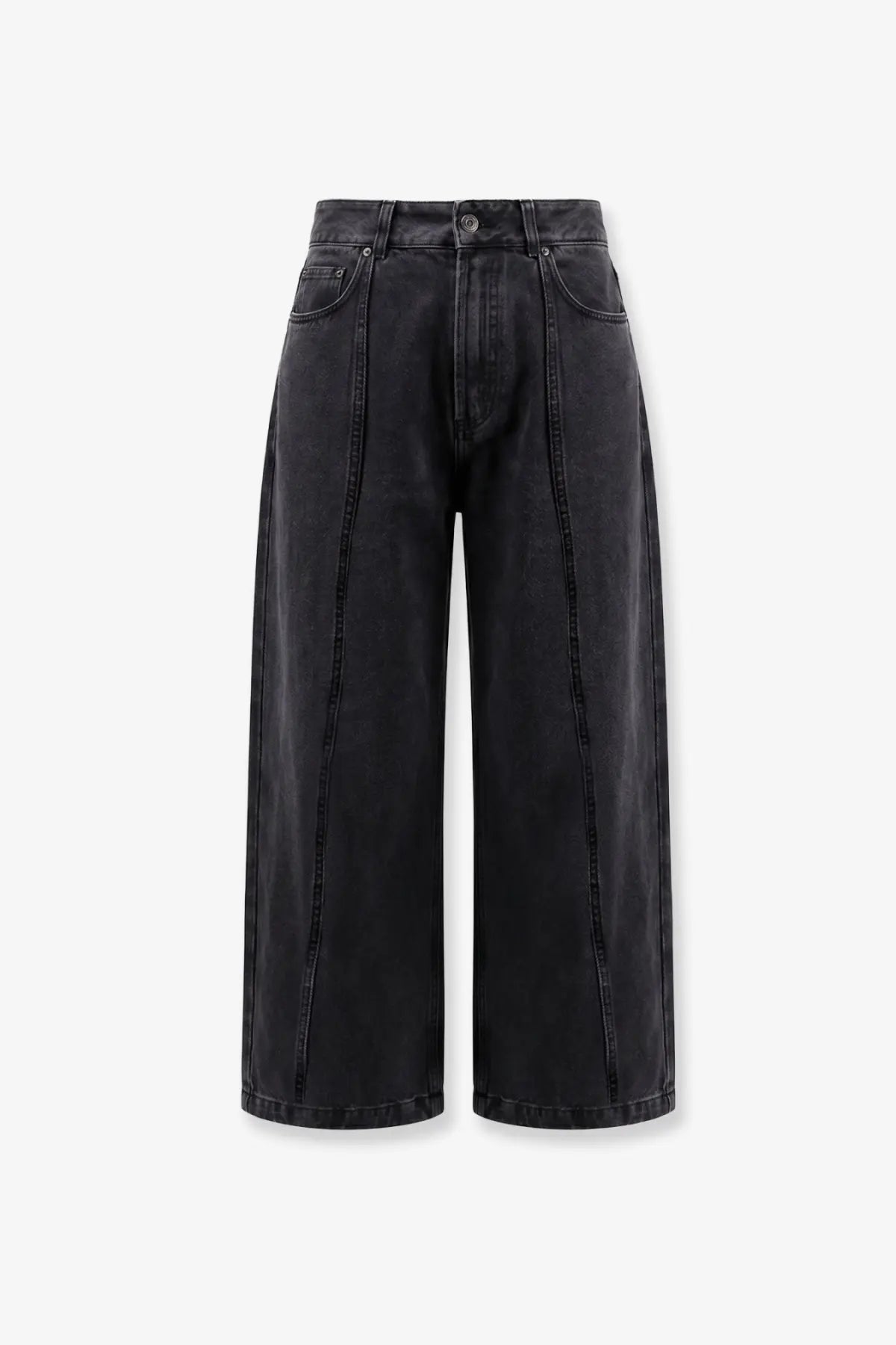LAMRONS Women's Balloon Fit Black Denim Jeans Grey