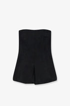 LAMRONS Women's Cotton and Silk Blend Top Black