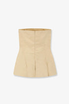 LAMRONS Women's Cotton and Silk Blend Top Yellow, view 2