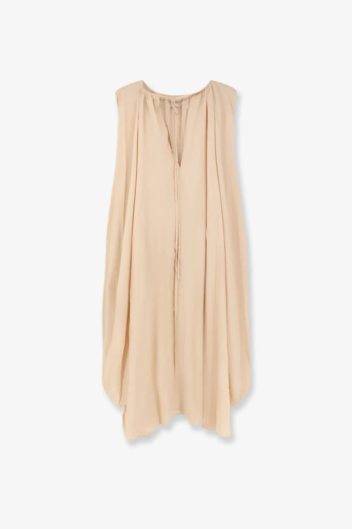 LAMRONS Women's Modal and Silk Blend Dress Beige, view 2