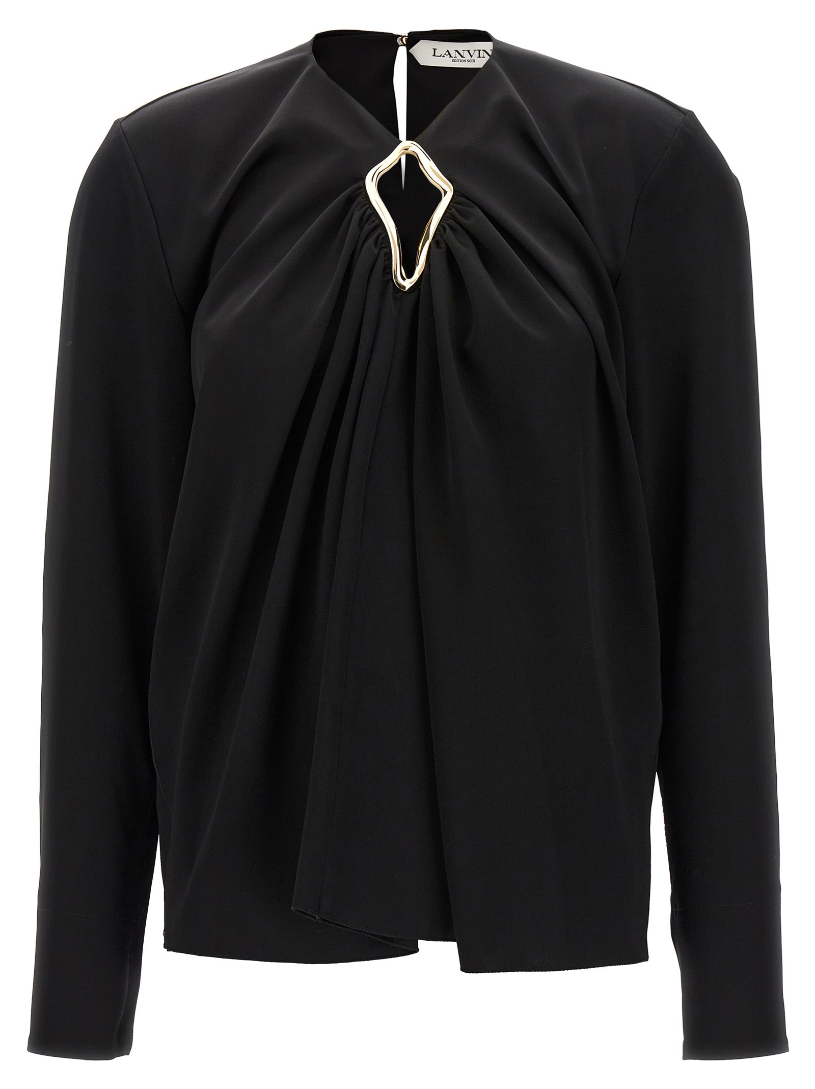 LANVIN - LANVIN - Metallic detail blouse - Women’s Tops