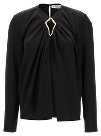 LANVIN - LANVIN - Metallic detail blouse - Women’s Tops