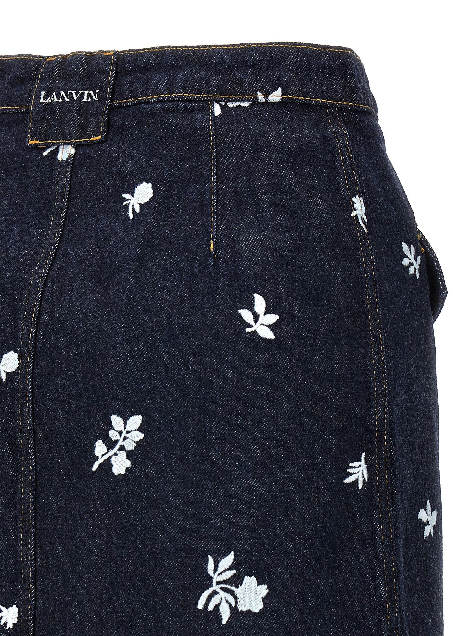 LANVIN - LANVIN - All-over embroidery skirt - Women’s Bottoms