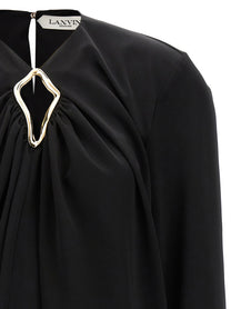 LANVIN - LANVIN - Metallic detail blouse - Women’s Tops