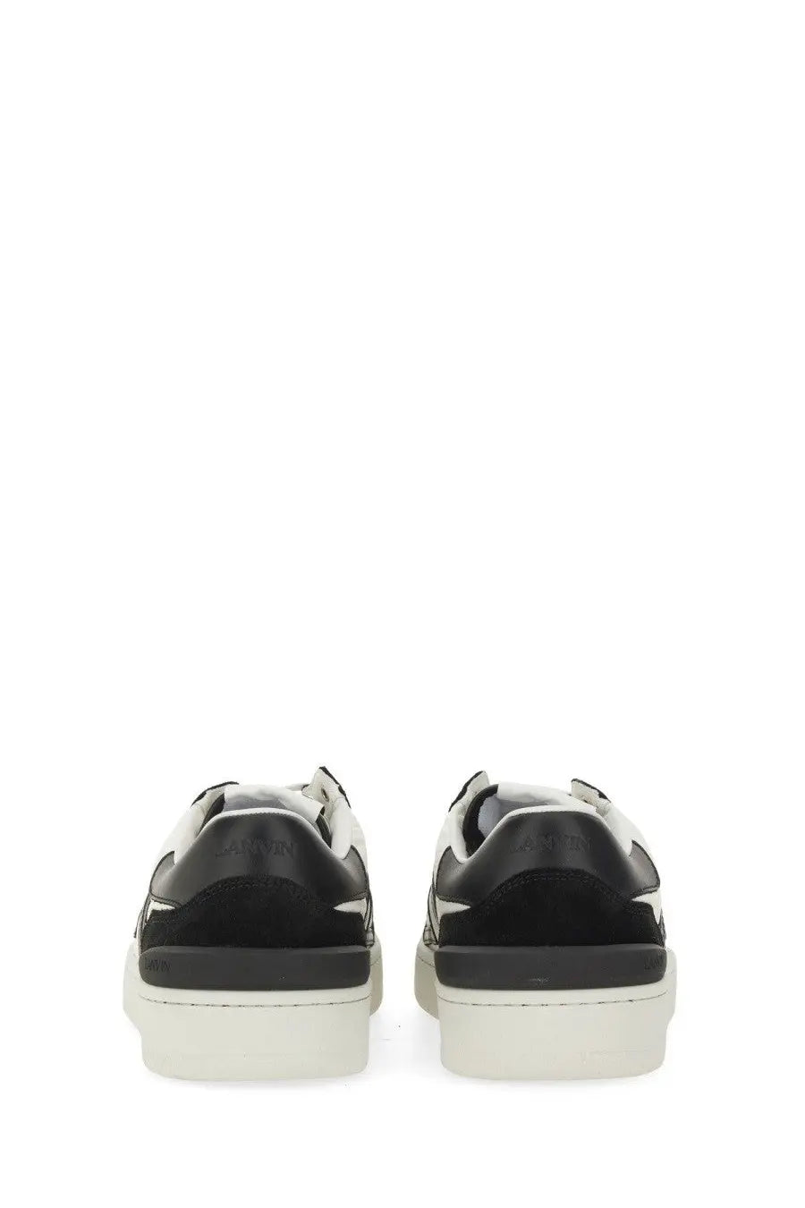 Lanvin men’s sneaker clay white black and white platform sneakers with sleek modern design and durable materials