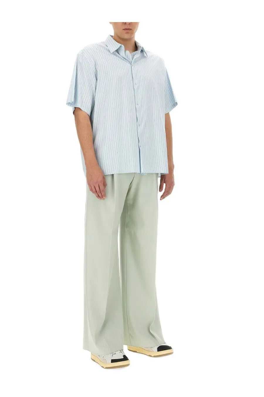 LANVIN Men's Striped Shirt Blue, view 2