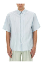 LANVIN Men's Striped Shirt Blue