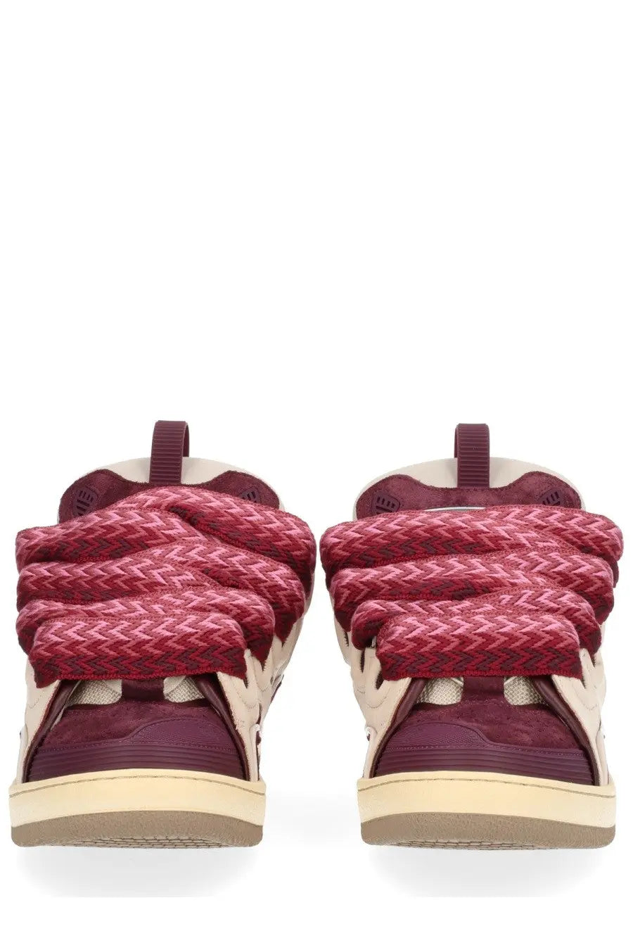 LANVIN Unisex Leather Curb Sneaker Multicolor, view 3