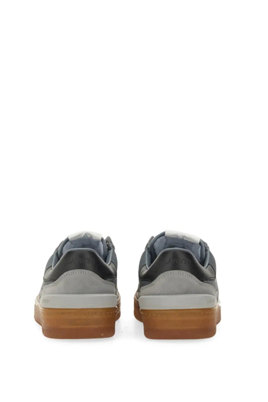 LANVIN Women's Suede and Nappa Leather Sneaker Grey, view 4