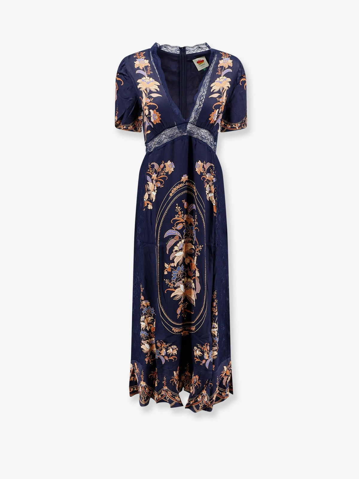 FARM Rio Women's Lara Viscose Long Dress Blue