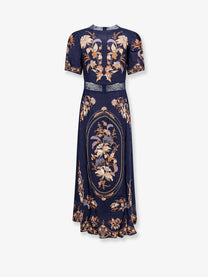 FARM Rio Women's Lara Viscose Long Dress Blue