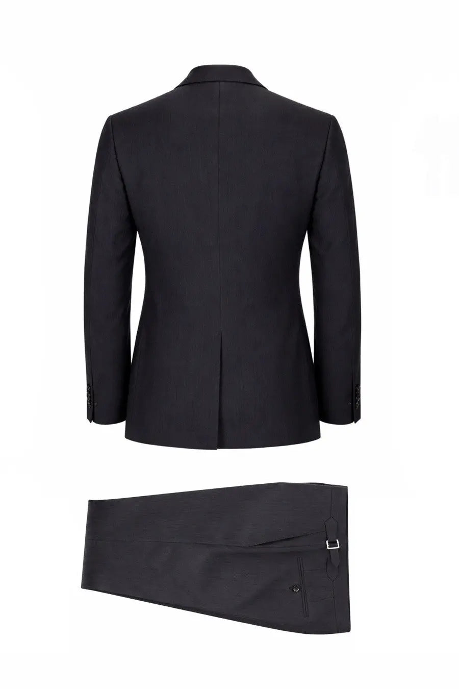 Lardini Men's Wool Due Pezzi Suit Black, view 3