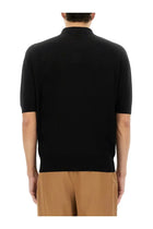 Lardini Men's Organic Cotton Polo Shirt Black, view 3