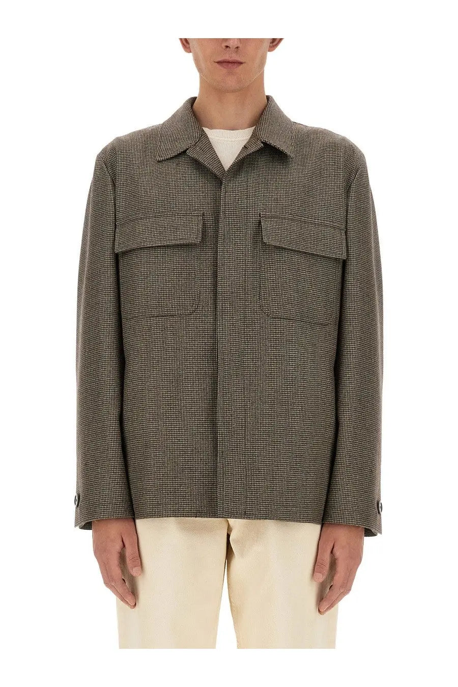 Lardini Men's Shirt Jacket Brown