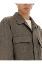 Lardini Men's Shirt Jacket Brown, view 4