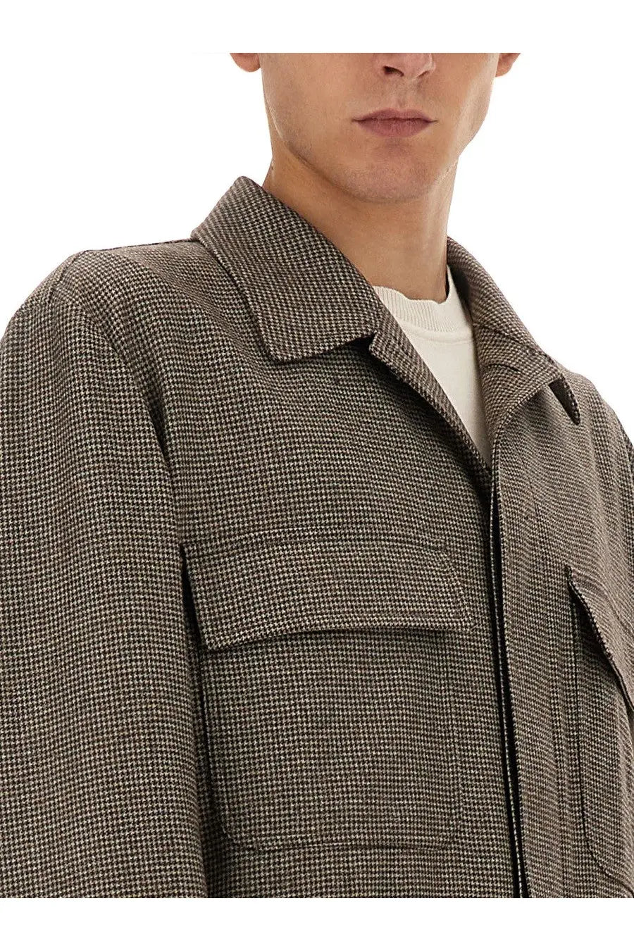 Lardini Men's Shirt Jacket Brown, view 4