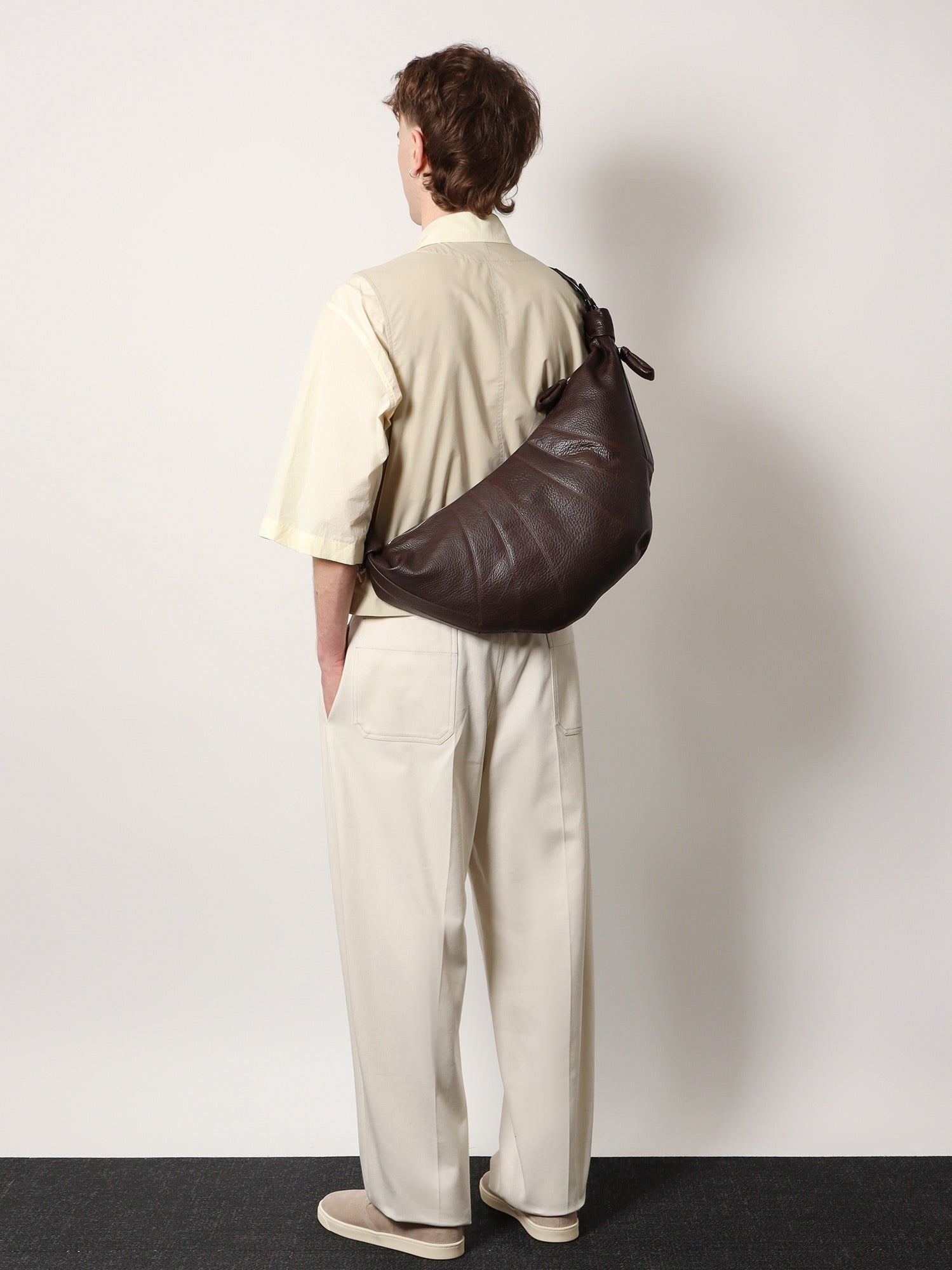 Large Croissant Leather Shoulder Bag
